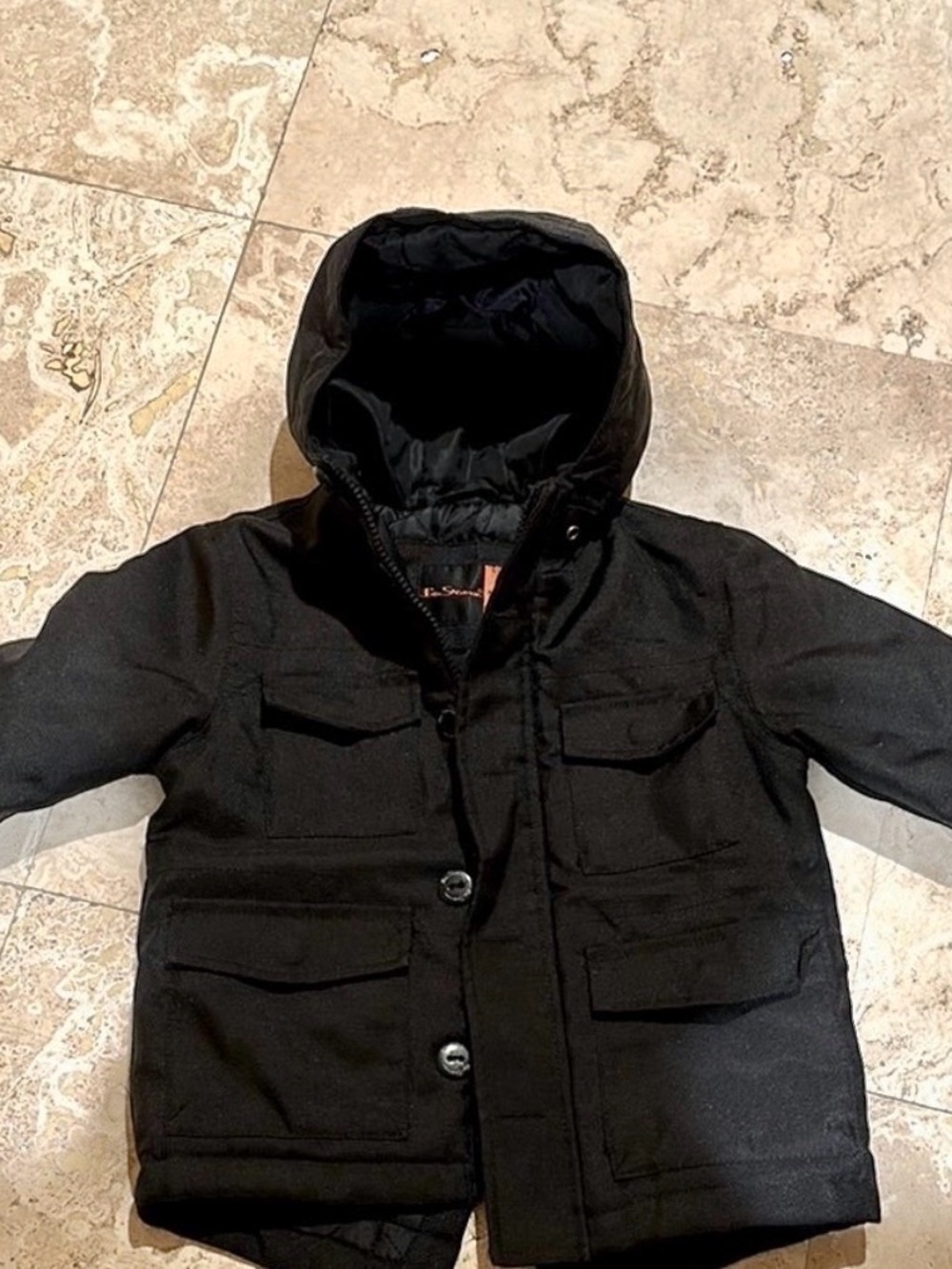 Ben Sherman kids Black Hooded Jacket, 2T